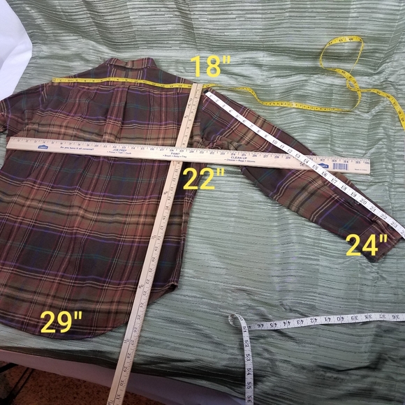 POLO by Ralph Lauren Flannel Long Sleeve Shirt szM - Picture 6 of 7